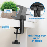 Mount-It! Desk Clamp Power Strip, 3 Outlets & 3 USB Ports