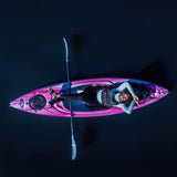 Pelican Argo 100X - Recreational Sit in Kayak - Fade Magenta White - Lightweight Patented Ram-X™ Material - Ergoform™ Seating System - 10 ft