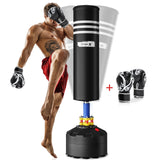 Dripex Freestanding Punching Bag 69''- 182lb Heavy Boxing Bag with Stand for Adult Youth - Men StandingBoxing Bags for Home Gym, with Gloves