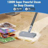 FEPPO Steam Mop & Detachable Handheld Steam Cleaner for Home and Floor Cleaning, 15s Heat-Up, 230°F Floor Steamer for Deep Cleaning with Multi-purpose Attachments Hardwood Floors, Tile,Grout,Furniture