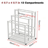 Commercial Roll File Organizer Holder for Vinyl Rolls, Craft Supplies & Wrapping Paper - Space-Saving Storage Solution for Easy