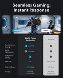 AWOL VISION Aetherion Max 4K Projector, Triple Laser UST Projector, 3300 ISO Lumens, Daytime Viewing, PixelLock™ 200" Laser TV,6000:1 Contrast,Dolby Vision Gaming,1ms,Google TV