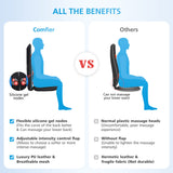 COMFIER Shiatsu Back Massager with Heat, Chair Massage Pad for Back Pain Relief,Massage Seat Cushion for Home or Office Chair Use,Gift for Men,Women
