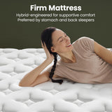 BedStory Queen Mattress 12 Inch - Medium Firm Hybrid Mattress with Optimal Lumbar Support, Reinforced Edges & Motion Isolation - Fiberglass-Free Colchones Queen, CertiPUR-US