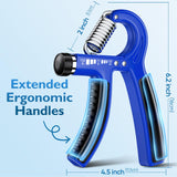 FitBeast Grip Strengthener Forearm Strengthener, Adjustable Hand Grip for Strength Training & Rehabilitation, 10-132 lbs Resistance, Ideal for Athletes and Physical Therapy (1 Piece Dark Blue)