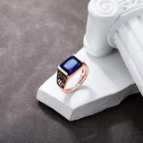 Oseew 2027 Men Personalized Graduation Class Ring High School (Rose Gold)
