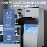 500 lbs High-Output Commercial Ice Machine Freestanding Self-Clean Durable