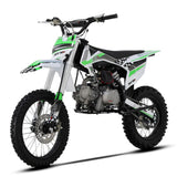 SYX MOTO K1 125cc Dirt Bike Teens 12+ Yrs 4-stroke Gas-powered Dirt Bike Off-road Motorcycle Kick Start 4-speed Manual Transmission, Big Size 17"/14" Tires, Up To 50mph (Green)