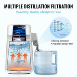 Water Distiller, 1.1 Gal Distilled Water Machine, 750W Pure Water Distilling w/BPA Free Plastic Container | White VEVOR