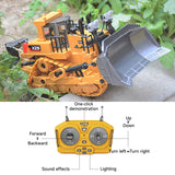 BLQCSLH Excavator Set，rc Dump Truck Command The Site Conquer The Dir，2.4Ghz Remote Control Construction Vehicle Set Children's Toys，Alloy Material Simulate True Scale (Bulldozer)