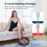 COMFIER Shiatsu Heated Foot Massager with Heat for Plantar Fasciitis Neuropathy, Deep Kneading Vibration Feet Massager for Mon Dad Men Women-Home Office Use