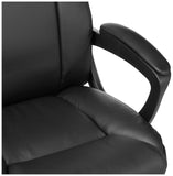 Puresoft PU Padded Mid-Back Height Adjustable Office Computer Desk Chair with Armrest, 26"D x 23.75"W x 42"H, Black Amazon Basics