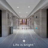 LUXRITE 6" Inch Commercial LED Recessed Light with J-Box, 5 CCT Options 2700K-5000K, 3 Wattages 30/40/50W, 0-10V TRIAC Dimmable, CRI90, 3000/4000/5000 Lumens, 120-277V, Wet Rated, IC Rated (4 Pack)
