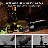 Wine Gifts-Electric Wine Opener-Automatic Wine Opener Rechargeable-Cordless Electric Corkscrew-Wine Bottle Opener with Foil Cutter, 2 in 1 Aerator Pourer, Vacuum Stopper, Gift Box
