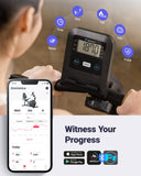 MERACH Recumbent Exercise Bike for Home with Smart Bluetooth and Exclusive App Connectivity, LCD, Heart Rate Handle, S08 Magnetic Recumbent Bikes, Black MERACH