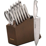 Astercook Knife Set, 15-Piece Kitchen Knife Sets with Built-in Sharpener Block, German High Carbon Stainless Steel Knives, Dishwasher Safe, Ergonomic Full-Tang Handle, Perfect Holiday Gifts
