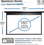 Motorized Projector Screen 180-INCH, Elite Screens Spectrum Swift-RC1 Remote, Electric Projection Screen Movie Home Theater Gaming 4K/8K, ELECTRIC180H2