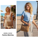 tutuebobe Small Boho Crochet Purse for Women Slouchy Beach Handwoven Crossbody Bags Vacation Shoulder Bag Purse Wide Shoulder Strap (brown)