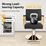 ZAWAYINE Salon Chair,Barber Chair with Hydraulic Height Adjustable & 360° Swivel,Black Hair Salon Styling Chairs for Hair Stylist for Home, Barber Shop and Beauty Salon