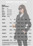 ATLASLAVA Rain Jacket Women Waterproof Long Lightweight Raincoat Hooded Windbreaker Outdoor Trench Coat BLACK M
