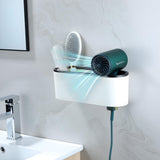 YIGII Hair Dryer Holder Self-Adhesive, 3-in-1 Hair Tool Organizer Bathroom Organizer Wall Mounted/Over Cabinet Door/Free-Standing, Black, 11.6 * 3.93 * 4.13
