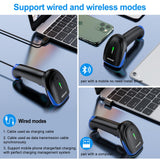 Symcode 2D Wireless Barcode Scanner,Bluetooth6.0 & Wireless2.4G & USB Wired Connection, 1D 2D QR Bar Code Reader Scanner Automatic Fast Precise scanning for Smart Phone, Tablet, PC
