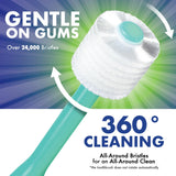 Brilliant Oral Care Baby Toothbrush with Soft Bristles and Round Head, for a Toddler Approved, Easy to Use All-Around Clean Mouth, 4-24 Months, When Front Teeth Appear, Blue Mint Yellow, 3 Pack