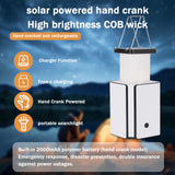 4Pack Solar LED Rechargeable Emergency Camping Lantern, Warm White Solar Rechargeable, Rechargeable Type C garageangle