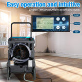 310 Pints LGR Commercial Dehumidifier with Built-In Pump and Drain Hose – Portable, Heavy-Duty Dehumidifier with Wheels MOUNTO