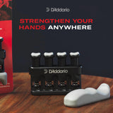 D'Addario Accessories Hand Exerciser–Improve Dexterity and Strength in Fingers, Hands, Forearms- Adjust Tension Per Finger– Simulated Strings Help Develop Calluses- Comfortable Conditioning Planet Waves