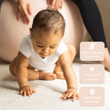 BABYGO Birthing Ball - Pregnancy Yoga Labor & Exercise Ball & Book Set Trimester Targeting, Maternity Physio, Birth & Recovery Plan Included Anti Burst Eco Friendly (Nude, 65cm)