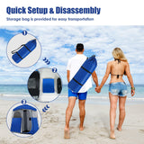Tangkula Double-Room Shower Tent, Oversize Space Privacy Shelter for Camping with Floor, Portable Camping Changing Tent with Removable Rain Fly, Storage Bag for Dressing, Toilet
