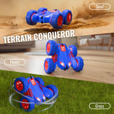 zingzoom Remote Control Car, Rechargeable RC Cars & Remote Double-Sided Driving 360° Flips Rotating 2.4Ghz 4WD All Terrain Stunt Race Car Toy Christmas Birthday Gift for Kids Boys 3-12