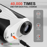 VISIOGEAR Golf Rangefinder with Slope, 1200 Yards Laser Range Finder for Golfer, 7X Magnification, White & Black