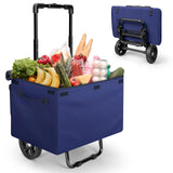 KEDSUM 2 in 1 Folding Shopping Cart, Grocery Cart on Wheels with Waterproof Basket, 330 LBS Large Capacity Heavy Duty for Shopping