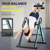 YOLEO Gravity Heavy Duty Inversion Table with Headrest & Adjustable Protective Belt Back Stretcher Machine for Pain Relief Therapy (White)