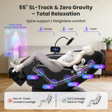 KTENTITO 4D Music Rhythm Massage Chair Full Body, 2026 Unique Sonic Resonance Zero Gravity SL-Track Shiatsu Recliner with Knee Heating Blanket AI Voice Bluetooth Foot Roller Body Scan Airbags G9 Black