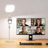 White Desk Light for Video Calls, 30 Modes Video Conference Lighting