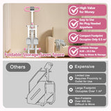 Stair Stepper for Home - Vertical Climber Workout Machine with Stable Frame, Adjustable Handlebar for Full-Body Exercise (Pink)