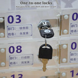 Wall-Mounted Phone Locker - Secure 60-Slot Lock Box Storage Cabinet with Keys
