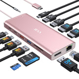USB C Laptop Docking Station Dual Monitor 14 in 1 USB C Hub Multi Adapter