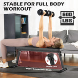 FLYBIRD Folding Flat Bench, Sturdy Lightweight and Space-saving Bench Press Flat Weight Bench, Easy to Assemble FLYBIRD