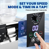NEWTRY Commercial Snowflake Ice Machine 198lb/Day Shaved Ice Machine 500W Snow Cone Maker Air Cooling Speed Adjustable Ice Crusher 110V US