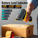 Tera Barcode Scanner with Battery Indicator: 1D Wireless, 5100 Yellow