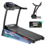 THERUN Incline Treadmill, Treadmills for Running and Walking, 300 lbs Weight Capacity Folding Treadmill with 0-15% Auto Incline