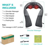Neck Massager, Portable Electric Shiatsu Back Massage Device with Heat, Deep Tissue 3D Kneading Pillow for Muscle Pain Relief Medcursor