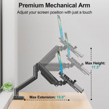 PRO Laptop Arm Mount for Desk, 2 in 1 Function Monitor Laptop Stand, Fits Max 17" Notebook and 32" Computer Screen