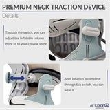 Neck Traction Device by Air Collar - Neck Stretcher - Cervical Traction Device - Neck & Shoulder Pain Relief - Stretcher Collar for Improved Spine Alignment (2nd Gen Electric Pump) - See Size Chart*