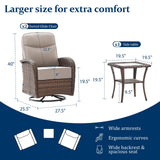 Outdoor Swivel Rocking Chair Patio Set (3-Piece)