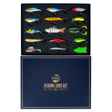 HALF CRESCEN Fishing Lures Kit for Diving Bass/Trout/Pike with Lifelike Action, Fishing Gear Set for 2025 Xmas (Gift Box 1)